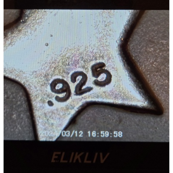 Vintage Sterling Silver Vantel Pearls Star & Blue Pearl Necklace 18" - Picture 4 of 5